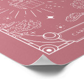 天のバラ赤ちゃんシャワーカード&ギフトサイン ポスター (角)