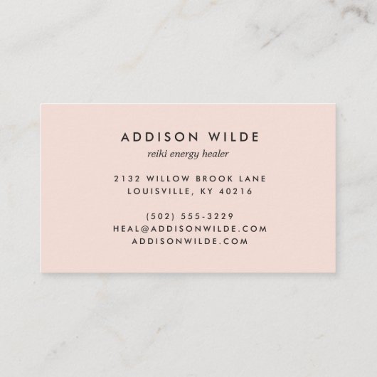 天のバラ金ゴールド三日月の星印 予約カード (裏面)