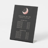 天のバラ金ゴールド三日月サービス価格 台座サイン (正面)