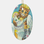 天のパーズキャットエンジェルクリスマス飾り セラミックオーナメント (右)