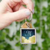 天のビュースターと雲キーチェーン キーホルダー (手)