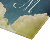 天のビュースターズモノグラムガラスの切断板 カッティングボード (角)