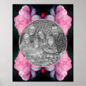 天のピンクのバラの花 自分だけの写真を作ろう ポスター (正面)
