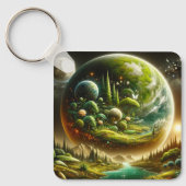 天のファンタジーと魔法の自然 キーホルダー (正面)