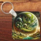 天のファンタジーと魔法の自然 キーホルダー (正面)