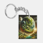 天のファンタジーと魔法の自然 キーホルダー (正面左)