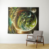 天のファンタジーと魔法の自然 タペストリー (インサイチュ(横))