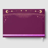 天のフクシアゴールド太陽月星のウェディング ゲストブック (裏面)
