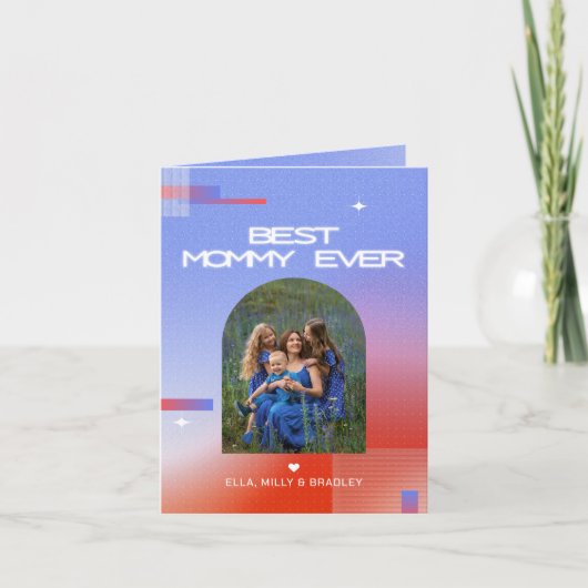 天のベストマミーエバー 母の日の写真 シーズンカード (正面)