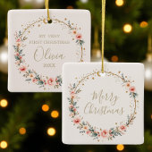 天のベビー初めてのクリスマススターズムーン セラミックオーナメント