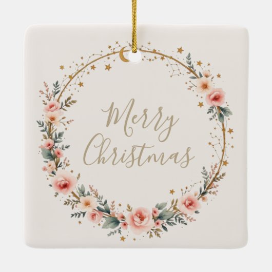 天のベビー初めてのクリスマススターズムーン セラミックオーナメント (裏面)