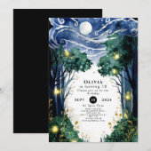 天のホタルと森の誕生日 招待状 (正面/裏面)