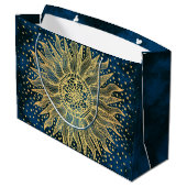 天のマンダラボホ金ゴールド太陽 ラージペーパーバッグ (裏面アングル)