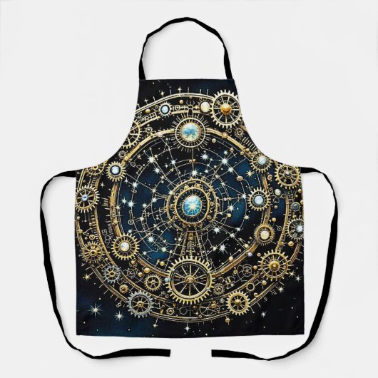 天のメカニズム宇宙アート エプロン (正面)