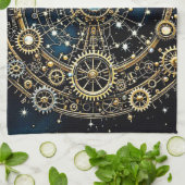 天のメカニズム宇宙アート キッチンタオル (折り畳み)