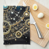 天のメカニズム宇宙アート キッチンタオル (四つ折り)