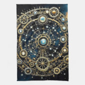 天のメカニズム宇宙アート キッチンタオル (縦)