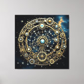 天のメカニズム宇宙アート キャンバスプリント (正面)