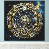 天のメカニズム宇宙アート キャンバスプリント (インサイチュ (ウッドフロア))