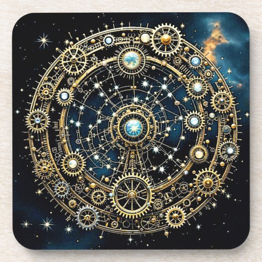 天のメカニズム宇宙アート コースター (正面)