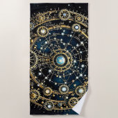天のメカニズム宇宙アート ビーチタオル (正面)