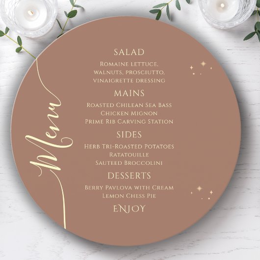 天のモカ金ゴールド太陽の月の星30th誕生日 メニュー