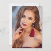 天のモカ金ゴールド太陽の月の星30th誕生日 招待状 (裏面)