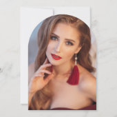 天のモカ金ゴールド太陽の月の星30th誕生日 招待状 (裏面)