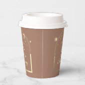 天のモカ金ゴールド太陽の月の星30th誕生日 紙コップ (右)