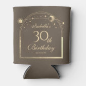 天のモカ金ゴールド太陽の月の星30th誕生日 缶クーラー (正面)