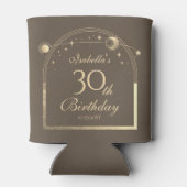 天のモカ金ゴールド太陽の月の星30th誕生日 缶クーラー (裏面)