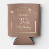 天のモカ金ゴールド太陽の月の星30th誕生日 缶クーラー (正面)