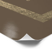 天のモカ金ゴールド太陽の月の星Oh Snap ポスター (コーナー)