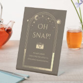 天のモカ金ゴールド太陽の月の星Oh Snap 台座サイン (インサイチュ)