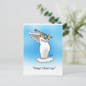 天のユーモア天使の漫画のギフト! ポストカード (スタンド正面)