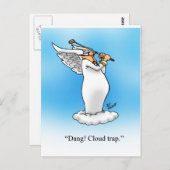 天のユーモア天使の漫画のギフト! ポストカード (正面/裏面)