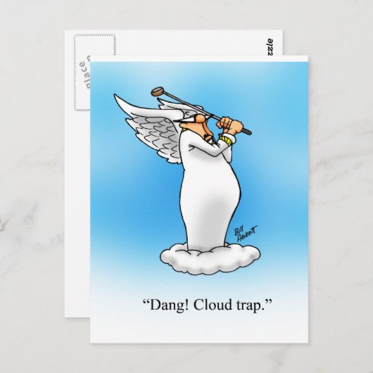 天のユーモア天使の漫画のギフト! ポストカード (正面/裏面)