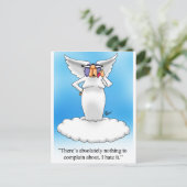 天のユーモア天使の漫画のギフト! ポストカード (スタンド正面)