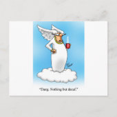 天のユーモア天使コーヒー漫画のギフト! ポストカード (正面)