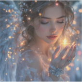 天のライトベアラー – 天使が星を保持 シール (正面)