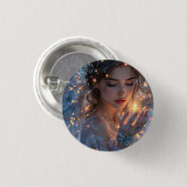 天のライトベアラー – 天使が星を保持 缶バッジ (正面&裏面)