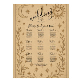 天のロマンス神秘的な太陽と月 ポスター