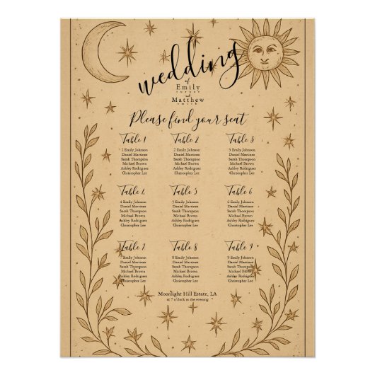 天のロマンス神秘的な太陽と月 ポスター (正面)