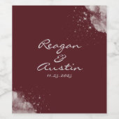 天のワインレッドの星光 ワインラベル (シングルラベル)