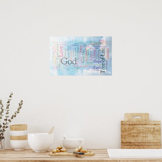 天のワードクラウド ポスター (キッチン)