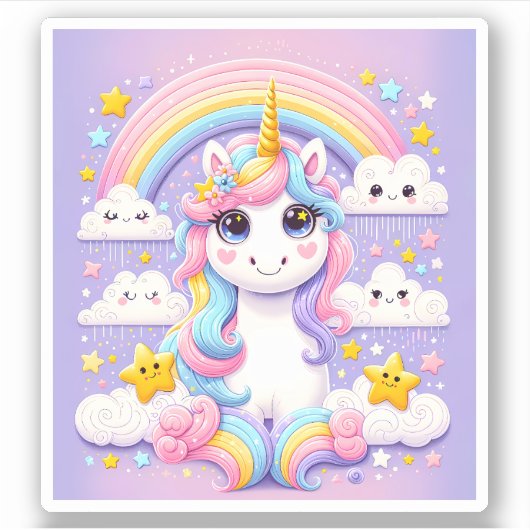 天の一角獣 シール (正面)