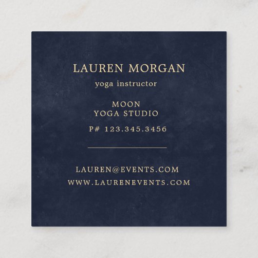 天の三日月 スクエア名刺 (裏面)