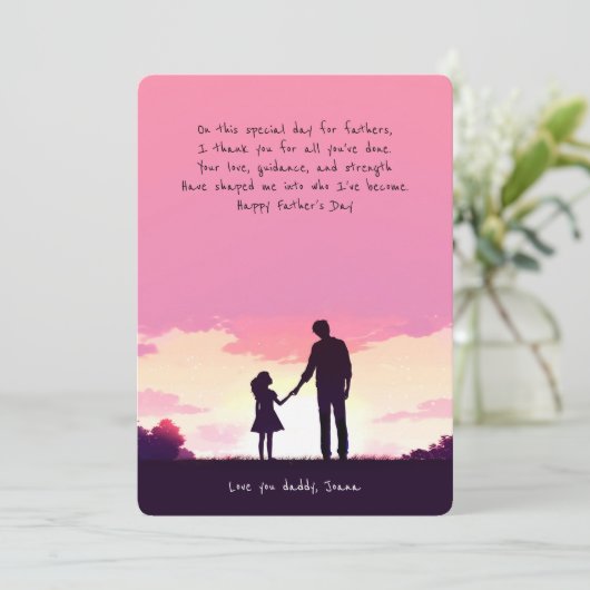 天の下の父と娘 |父の日 シーズンカード (スタンド正面)
