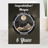 天の個性化された禁酒マイルストーンカード カード (正面)