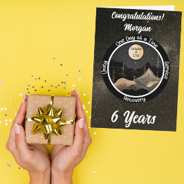 天の個性化された禁酒マイルストーンカード カード